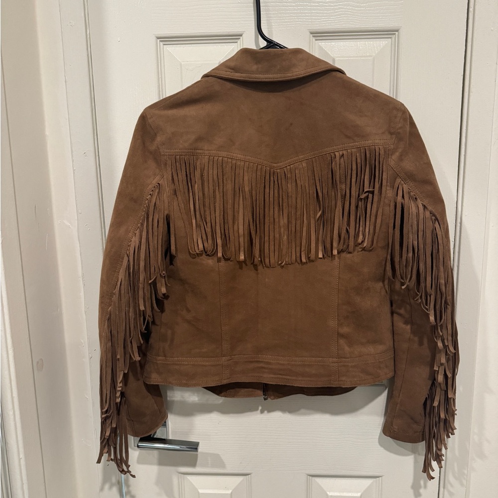 HOLLISTER fringe suede jacket